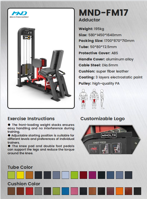 Máquina para aductores de cadera MND-FM17 | Tónico interno del muslo | Fortalecedor de ingle