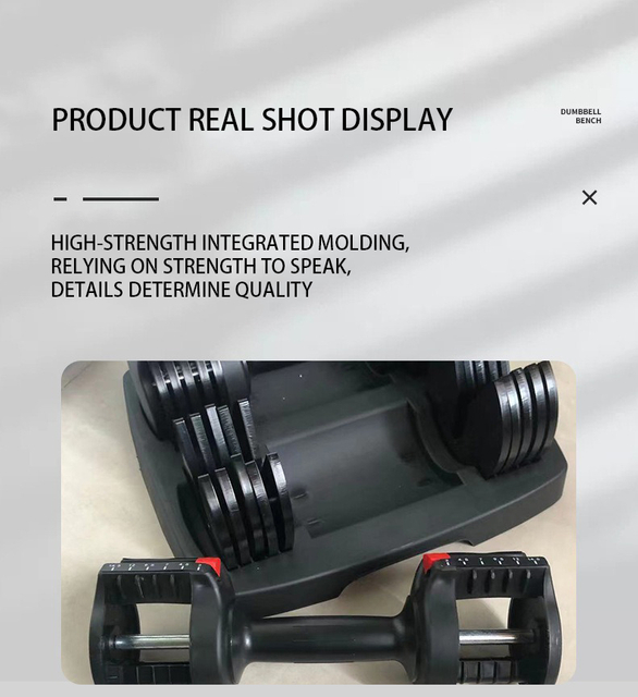 Juego de mancuernas ajustables MND-C73 | Gimnasio en casa que ahorra espacio | Pesos de cambio rápido