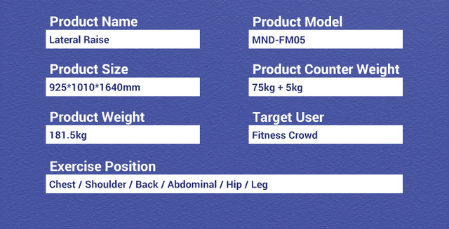Máquina de elevación lateral MND-FM05 | Aislamiento de hombros | Equipo para esculpir deltoides