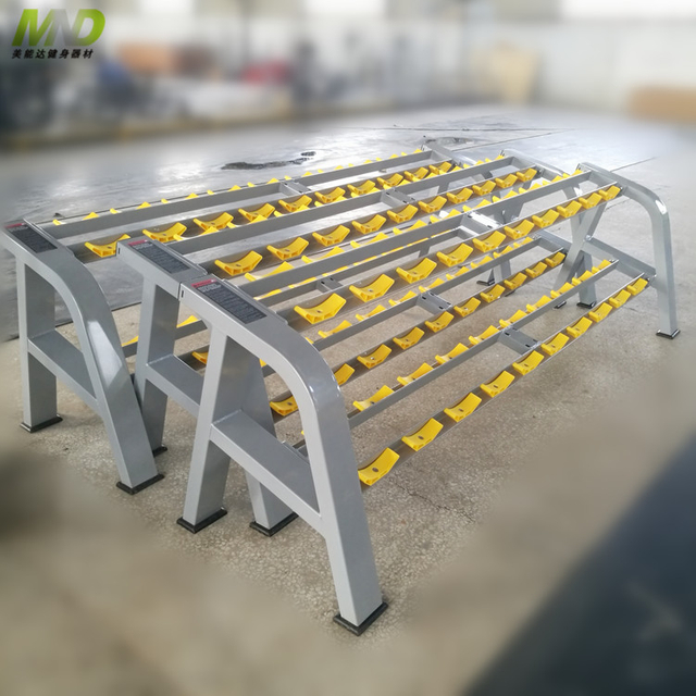 Soporte para mancuernas F49 | Almacenamiento comercial de mancuernas | Organización de equipos de gimnasio