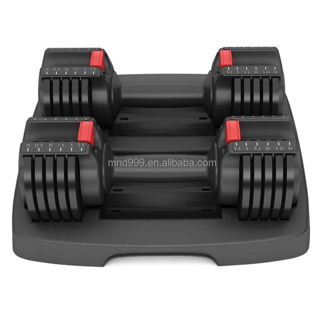 MND-C73 Juego de mancuernas ajustables con soporte | Mancuerna para montar en la pared | Entrenamiento de fuerza en casa