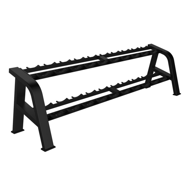 Soporte para mancuernas F49 | Almacenamiento comercial de mancuernas | Organización de equipos de gimnasio