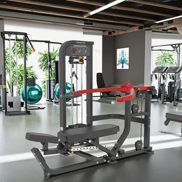 Máquina de prensa de pecho y hombros MND-FM88 | Prensa de la parte superior del cuerpo 2 en 1 | Desarrollador pectoral y deltoides