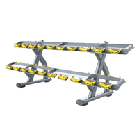 MND FH49 Estante para mancuernas de 2 niveles | Almacenamiento de mancuernas para gimnasios comerciales