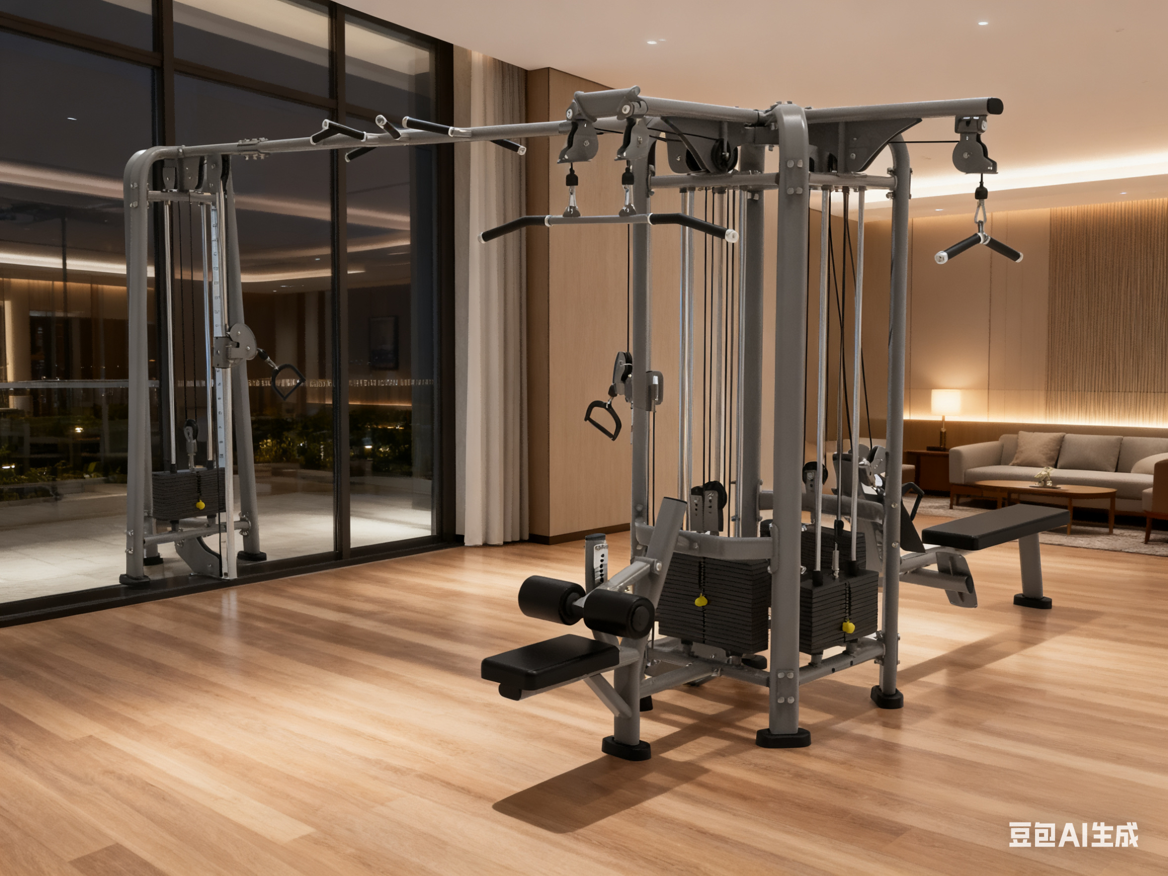 Dise&ntilde;o de configuraci&oacute;n de equipos de gimnasio de estaciones m&uacute;ltiples comerciales
