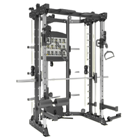 Máquina multiherrería compacta MND-C81/C80 | Todo en uno que ahorra espacio | Máquina Smith con cable básico